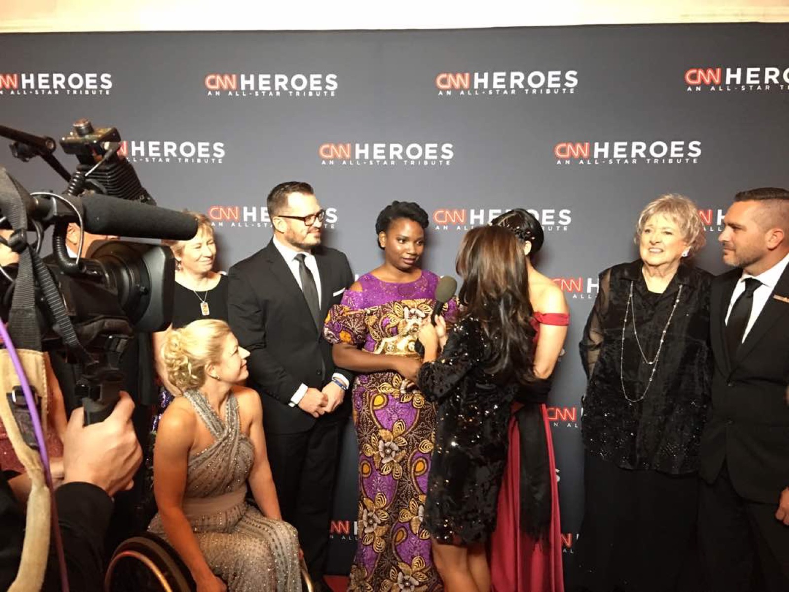 On the CNN Heroes red carpet