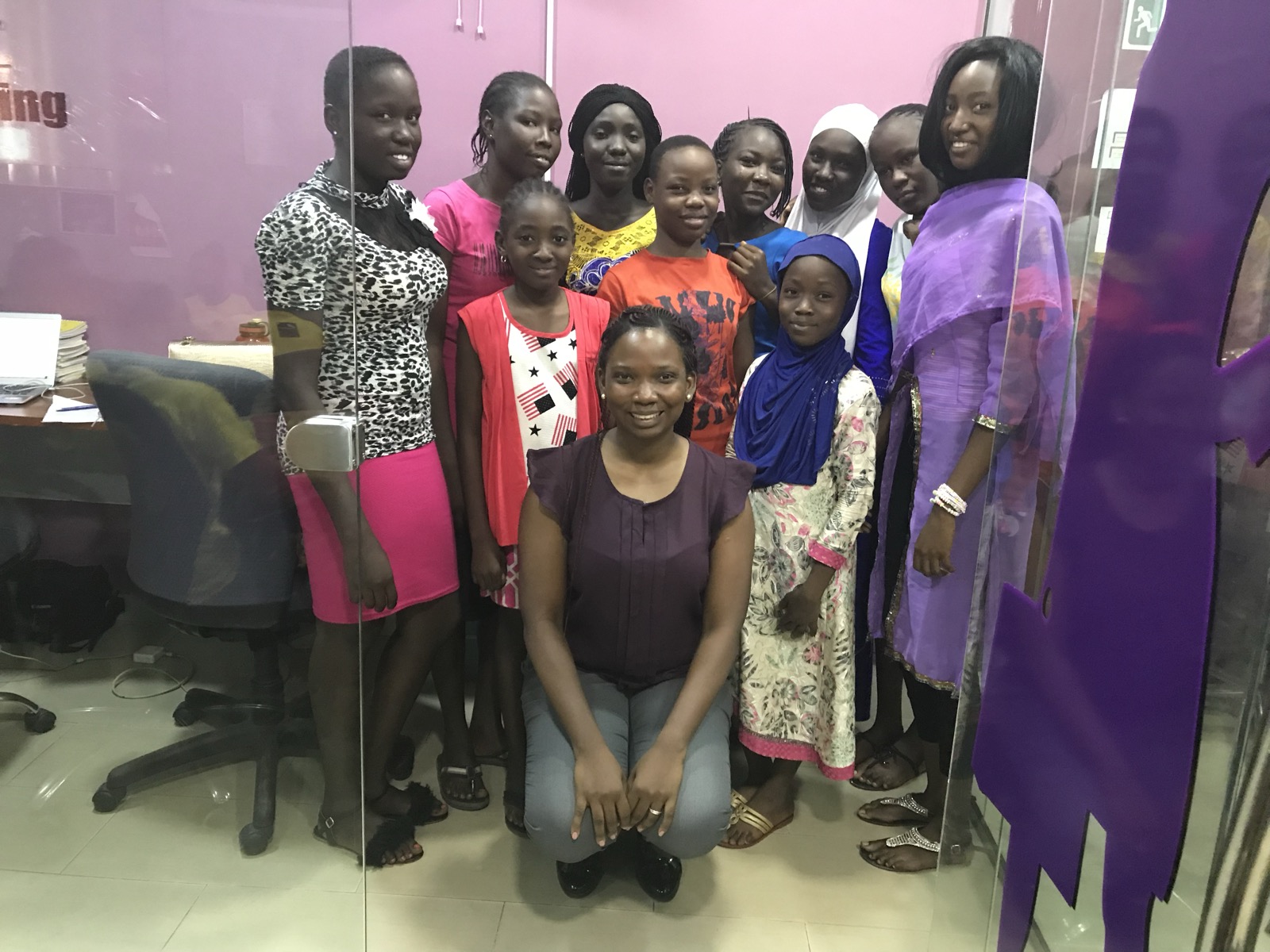 GirlsCoding with internally displaced girls in Borno