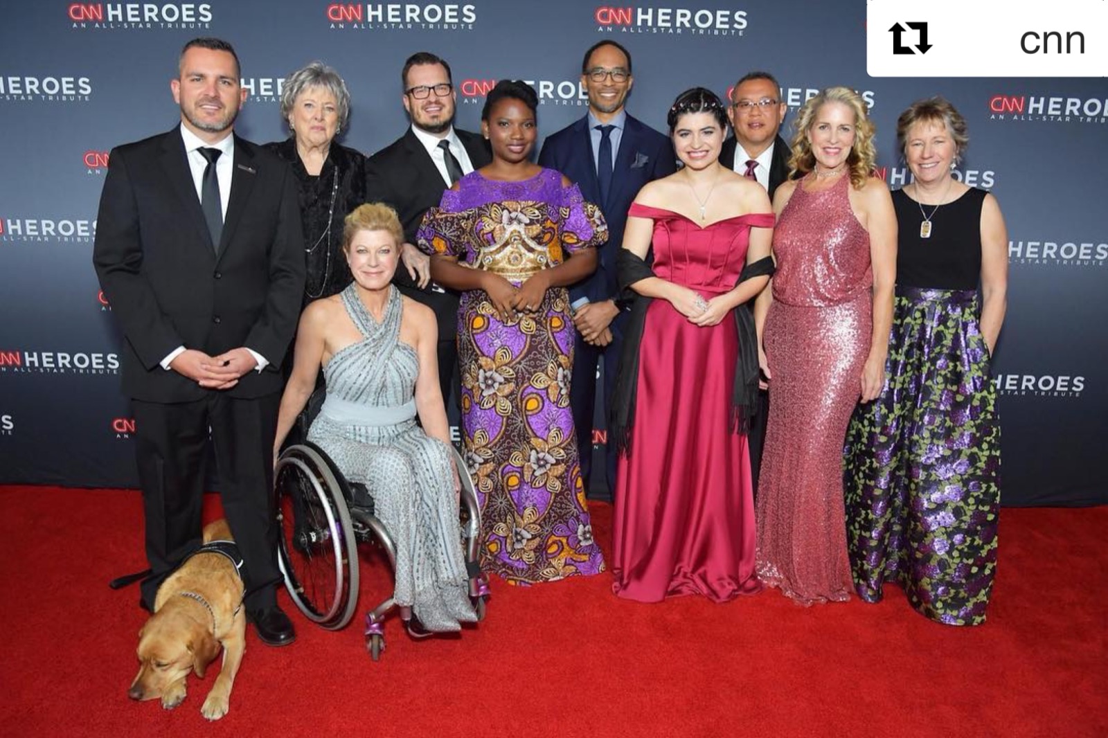 Group photo celebrating the CNN Hero Award