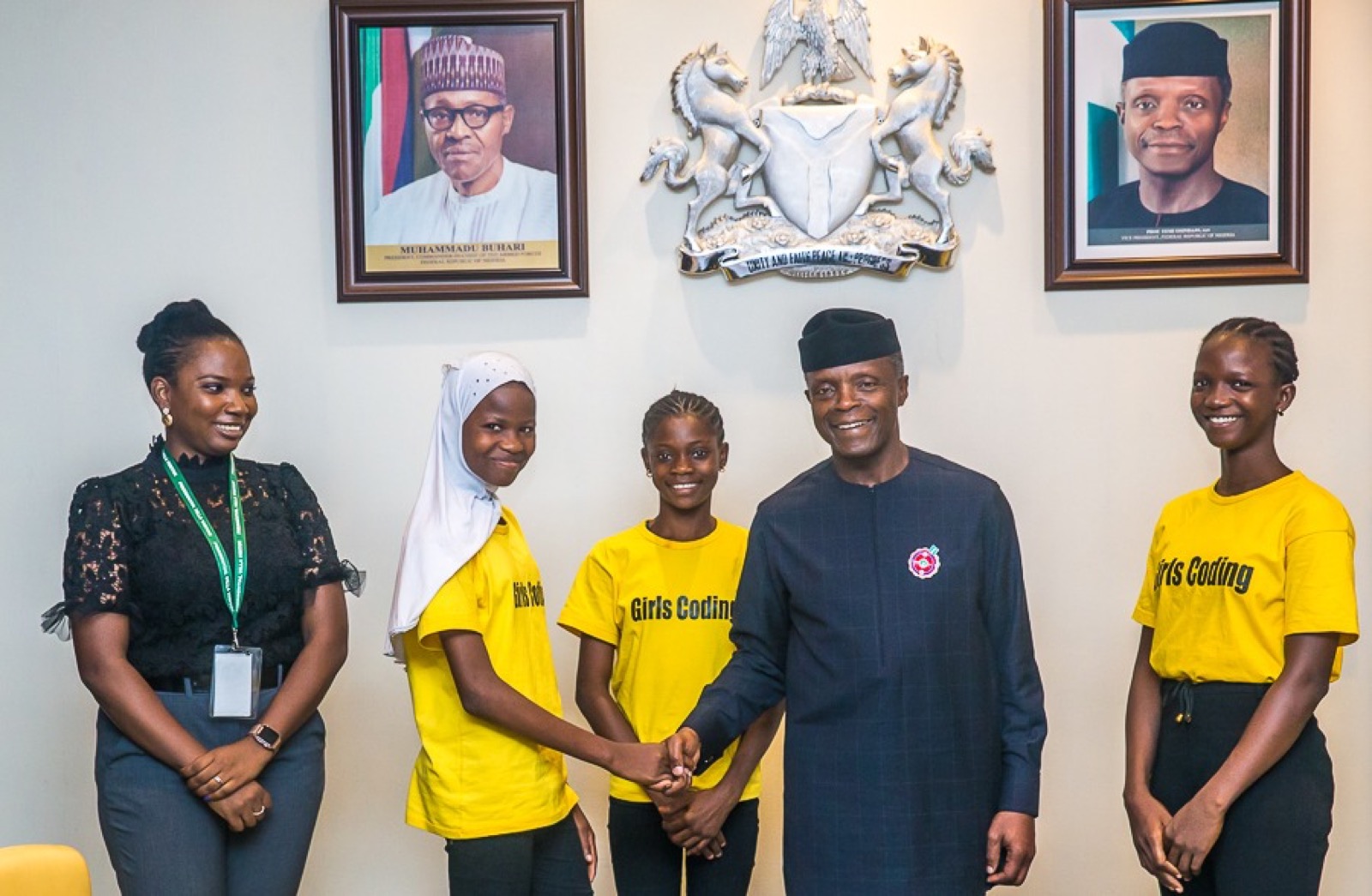 GirlsCoding visit to Vice President Osinbajo
